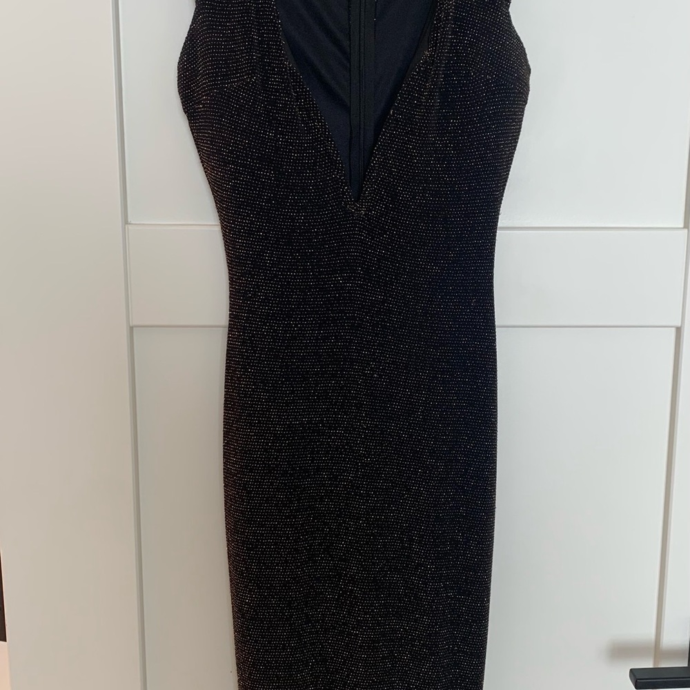 Beautiful Black and Gold Party Dress - Size S. Going out dress, sexy dress